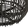 Arles Runder Hocker-Tisch Rattan Holz Schwarz 5
