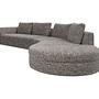 Bergamo Sofa 4-Sitzer Tuscany-Stoff Braun 1