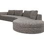 Bergamo Sofa 4-seater Tuscany fabric brown 1