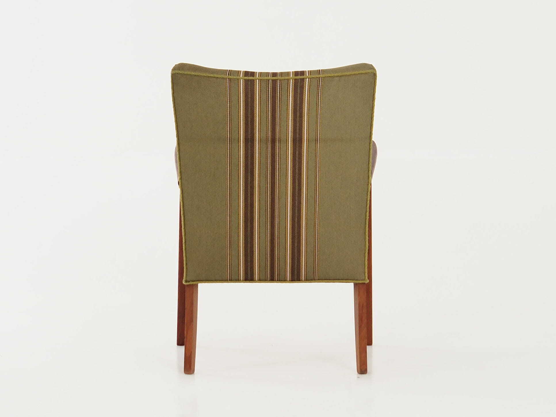 Vintage Chair Teak Wood Textile Green 1960s 5