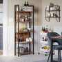 Regal Metall Holz Braun 5