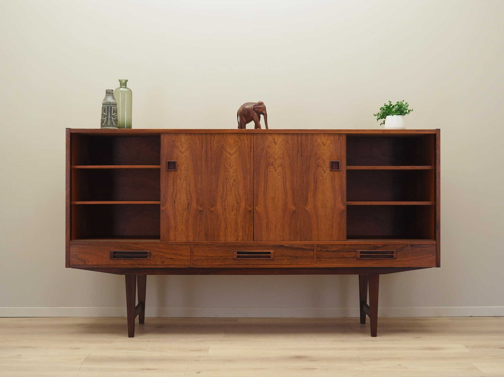 Highboard Rosenholz Braun 1960er Jahre 2