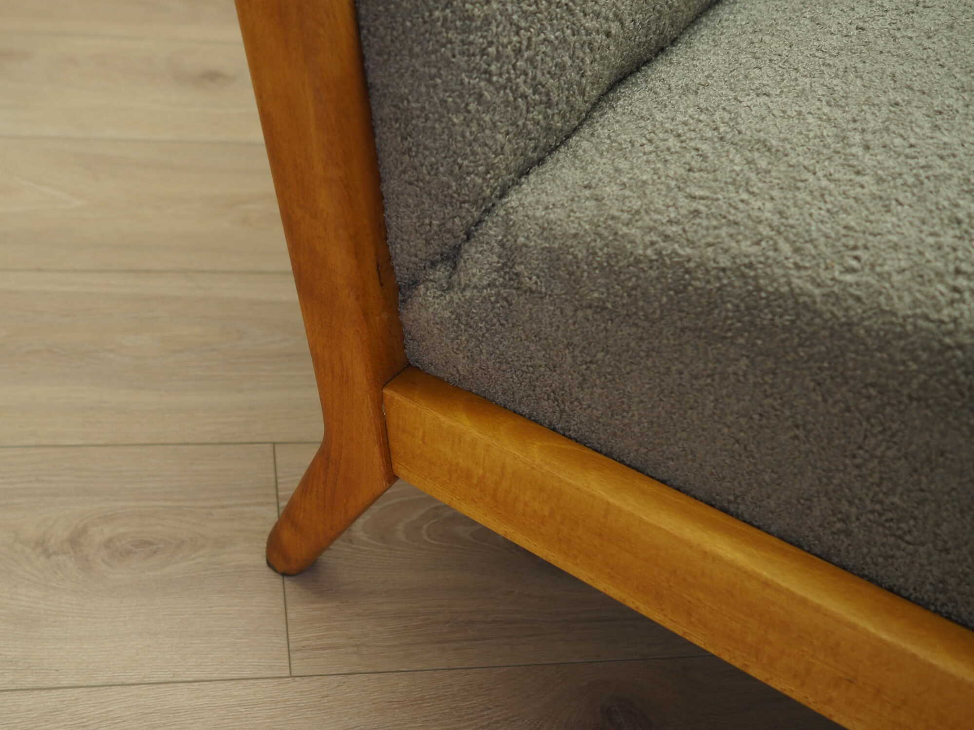 Vintage Sofa Beech wood Textile Grey 1960s 8
