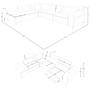 Sofa Récamiere Links Leder Grau 8
