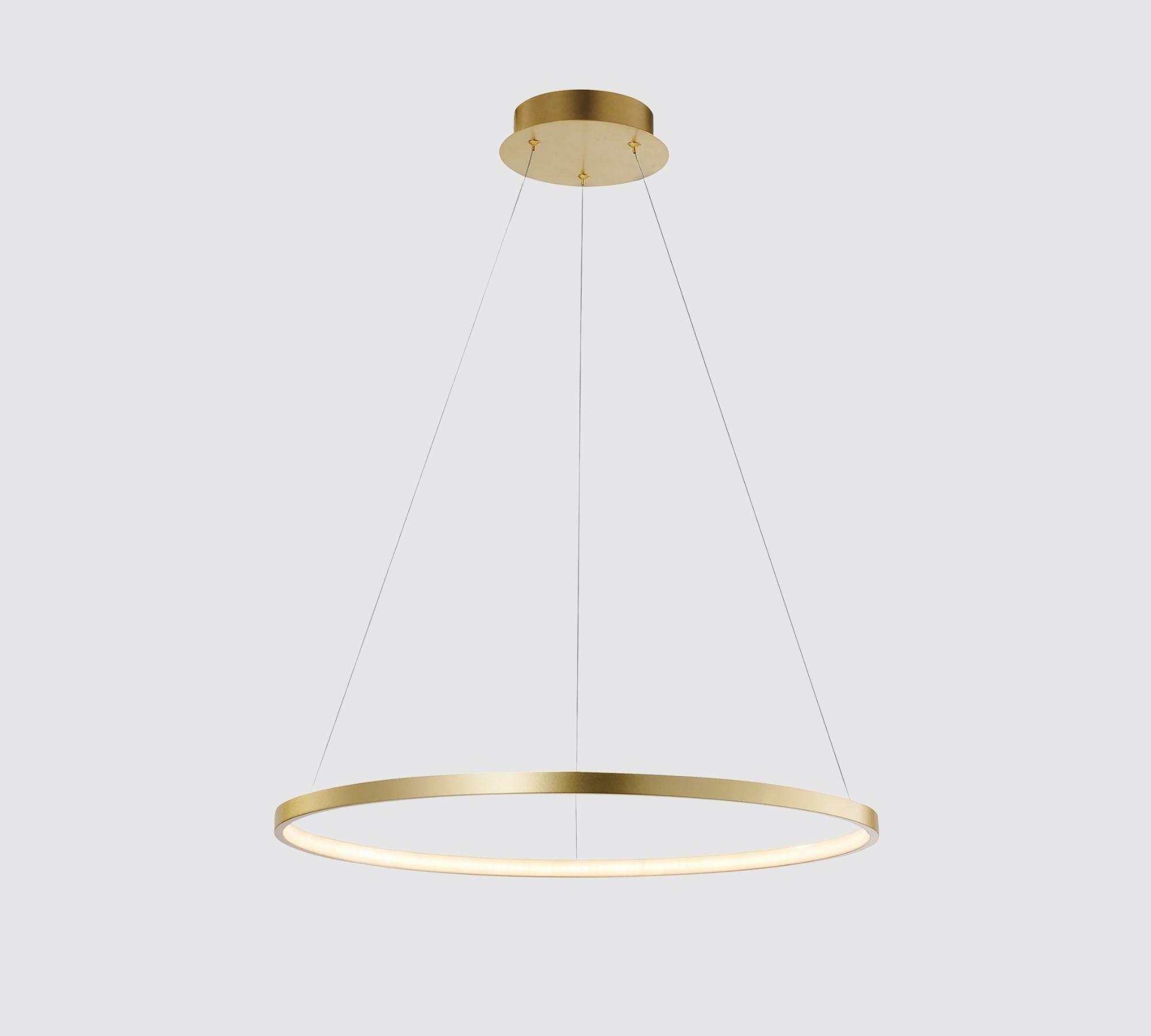LED pendant lamp circle gold-colored 1