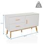 Tarolo Sideboard with 2 drawers and 1 door Oak White 4
