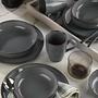Dinner set 16-piece Porcelain Grey 1
