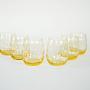 Glass Set 6-Piece Yellow Transparent 1970s 3