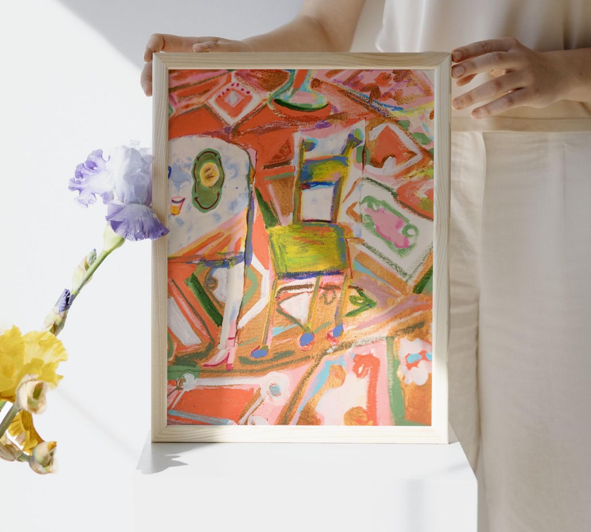 Il Tavolo con arepa hallway Art printMulticolor 6