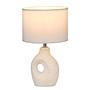 1-Flammig Tischleuchte Pure Crush Keramik Beige 0