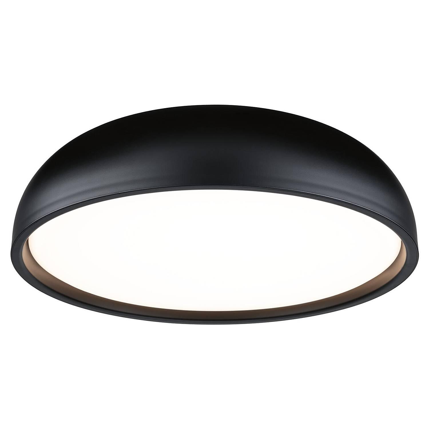 1-Flammig Deckenleuchte Oka Acrylglas Schwarz 0
