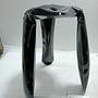 Plopp Kitchen stool Steel Black Glossy 2