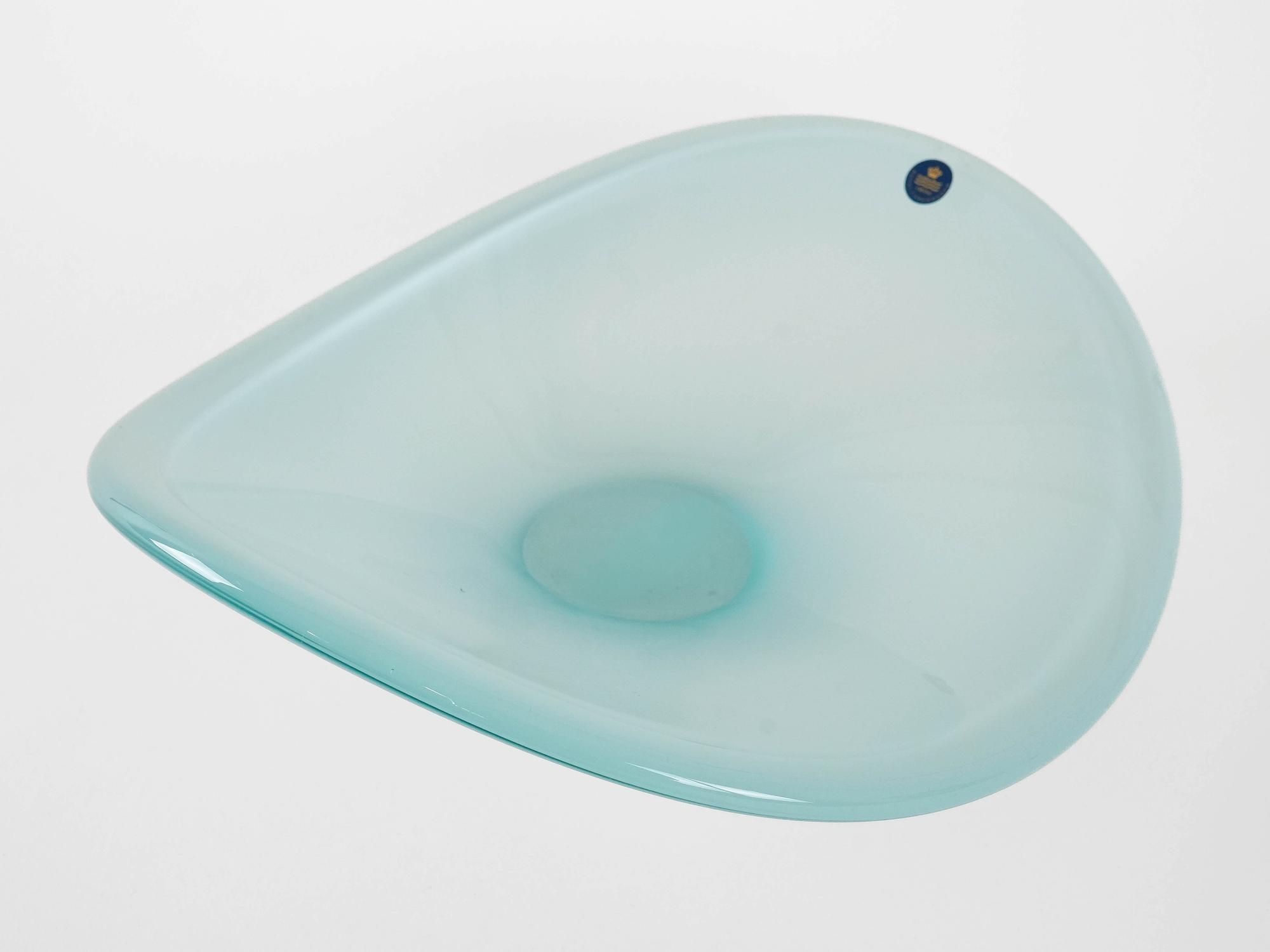 Crystal plate Blue 1960s 6