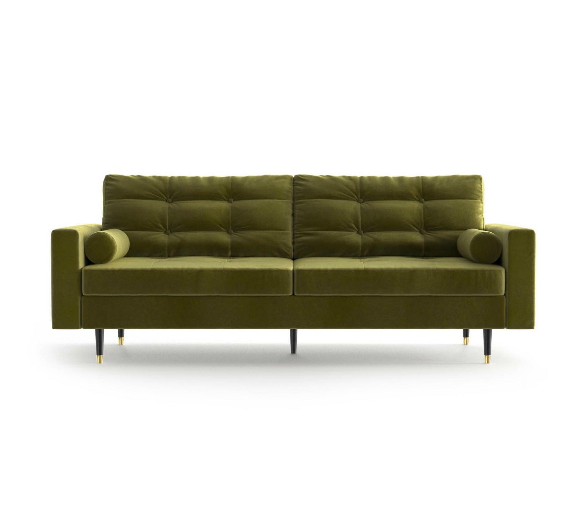 3-Sitzer-Sofa Aldo Samt Grün 2
