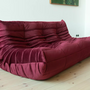 Togo Sofa 3-seater velvet burgundy 6