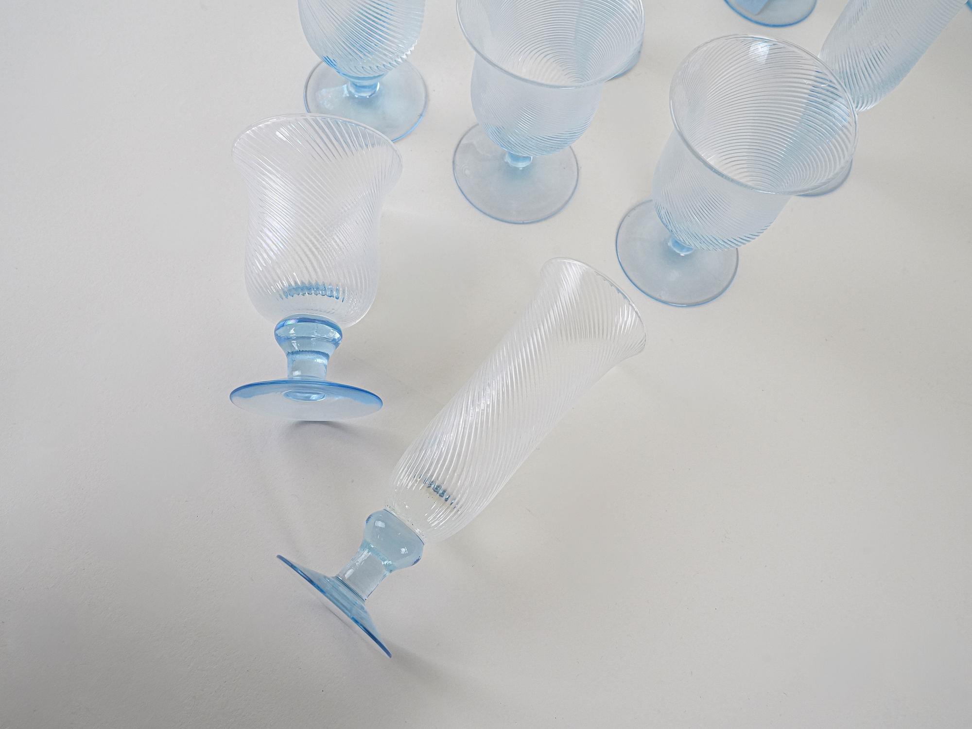 Glass tumbler set Transparent 1970s 5