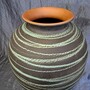 Vintage Vase Keramik Braun Grün 2