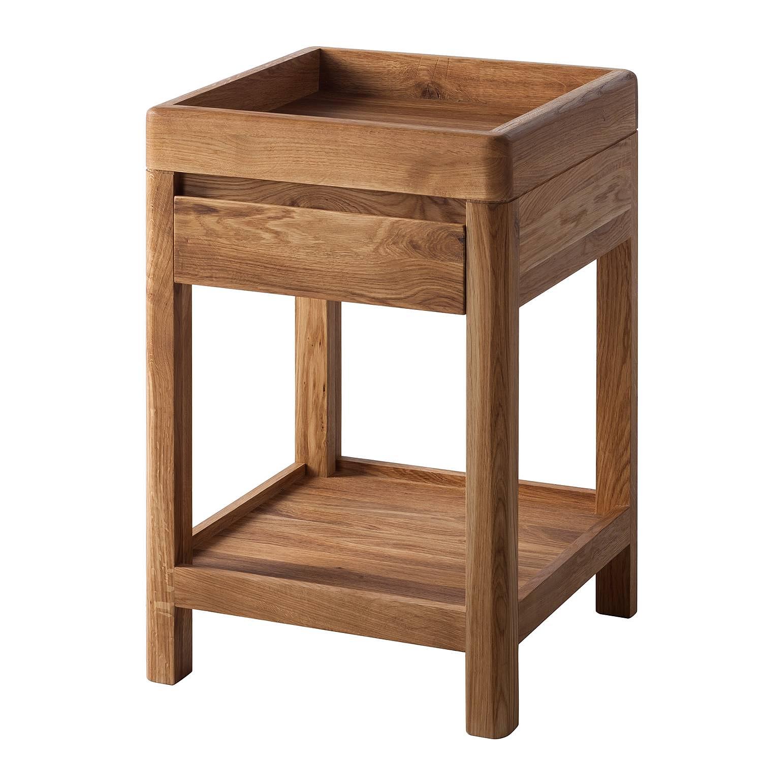 Anamur II Beistelltisch Eiche Massiv Braun 0