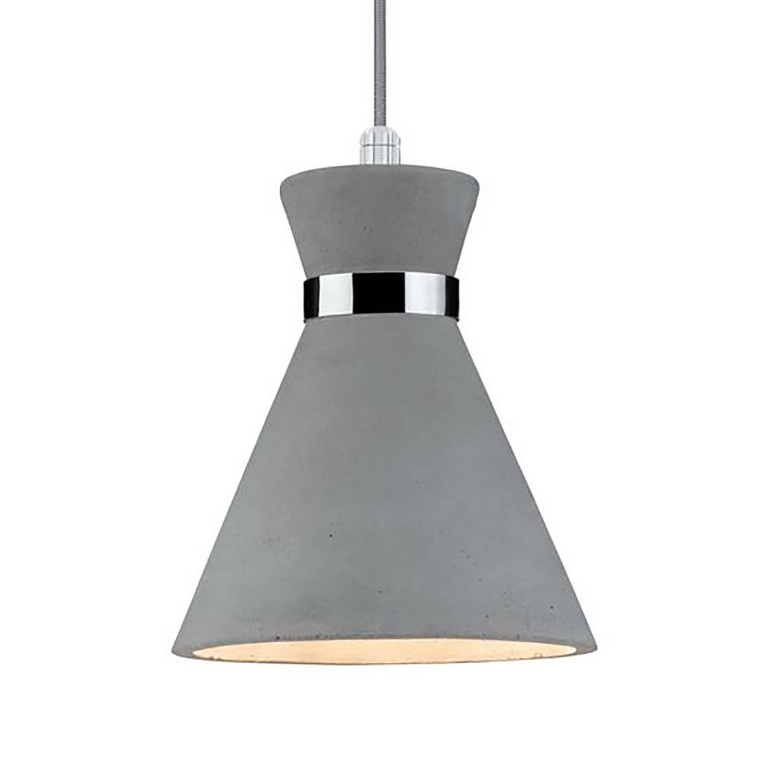 Brooloo Pendelleuchte Beton Chrom 1-flammig 0