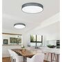 LED Ceiling light 1-flame Mixed fabric Metal Gray 1