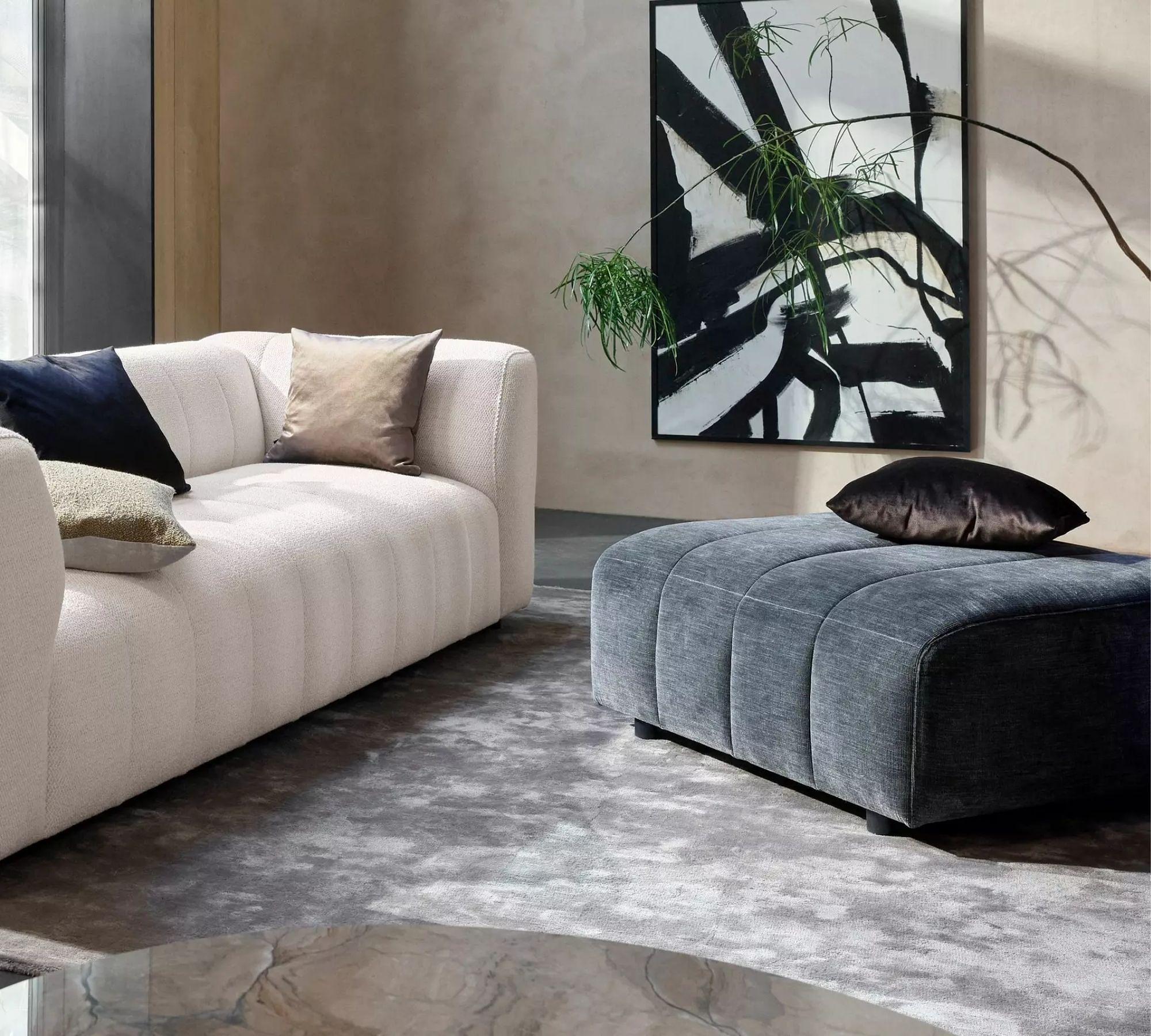 Bellagio Hocker Frisco-Stoff Kamel 2057 3