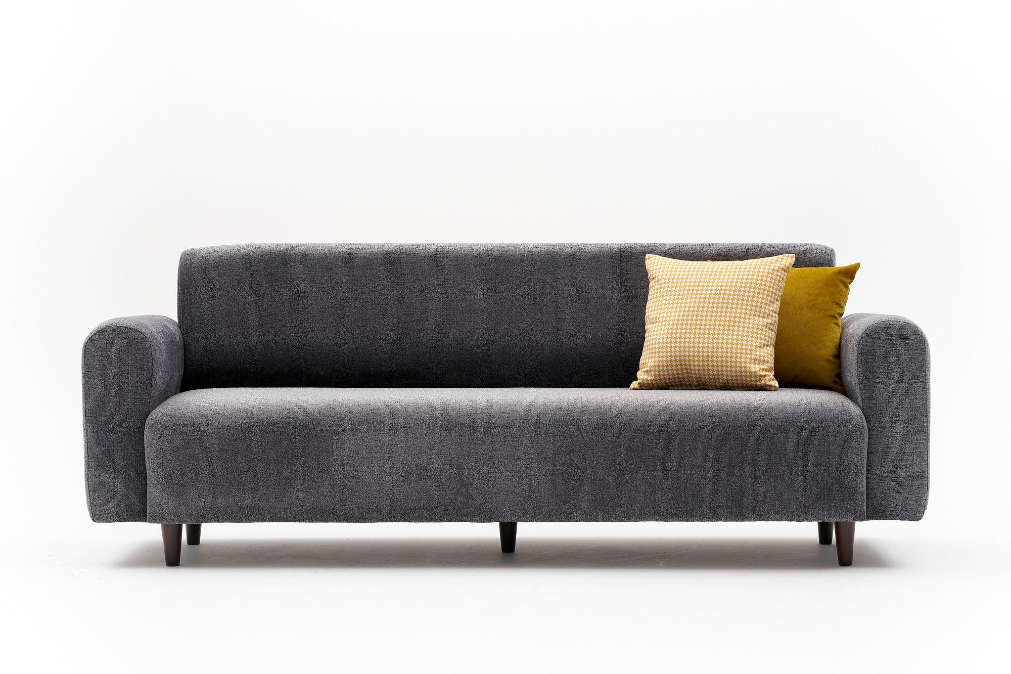 Noya Sofa 3-Sitzer Chenille Grau 3