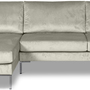 Portobello Sofa Récamiere Links Samt Metall Creme 1