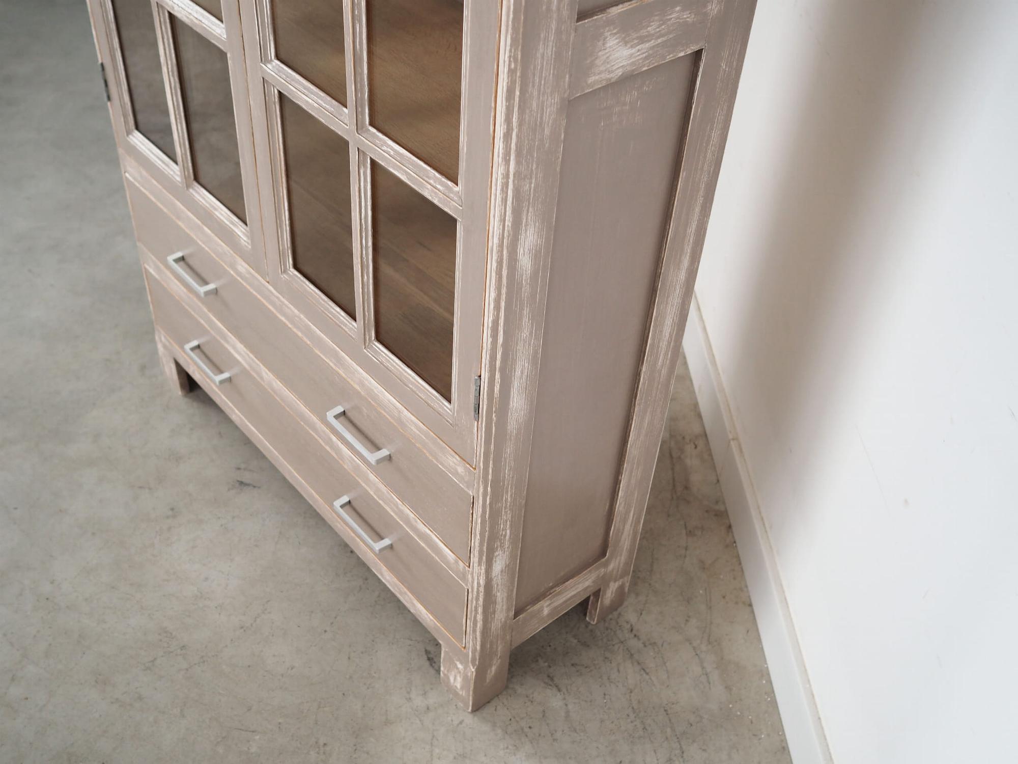 Display cabinet Oak 1980s 9