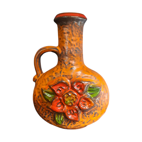 Vintage Vase Keramik Orange 0