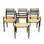 Sechser-Set Mahogany Stühle 1960 Jahre 0