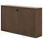 Wall-mounted Shoe Cabinet Edmo Dark Oak 0