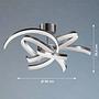 4-Flammig LED-Deckenleuchte Trigny Acrylglas Eisen 1