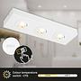 Morco LED-Deckenleuchte Aluminium Weiß 3-flammig 3