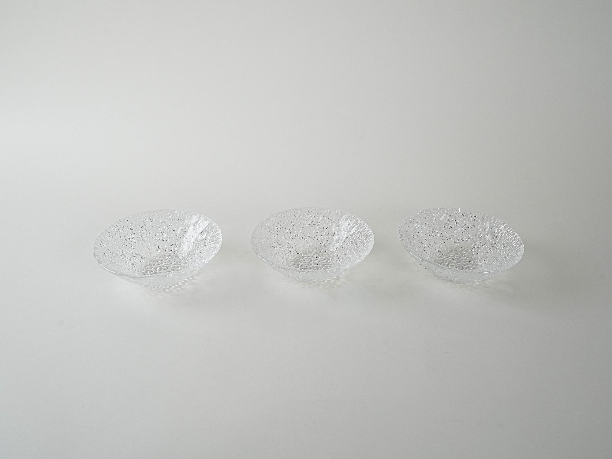 Glasschalen-Set Transparent 1970er Jahre 3