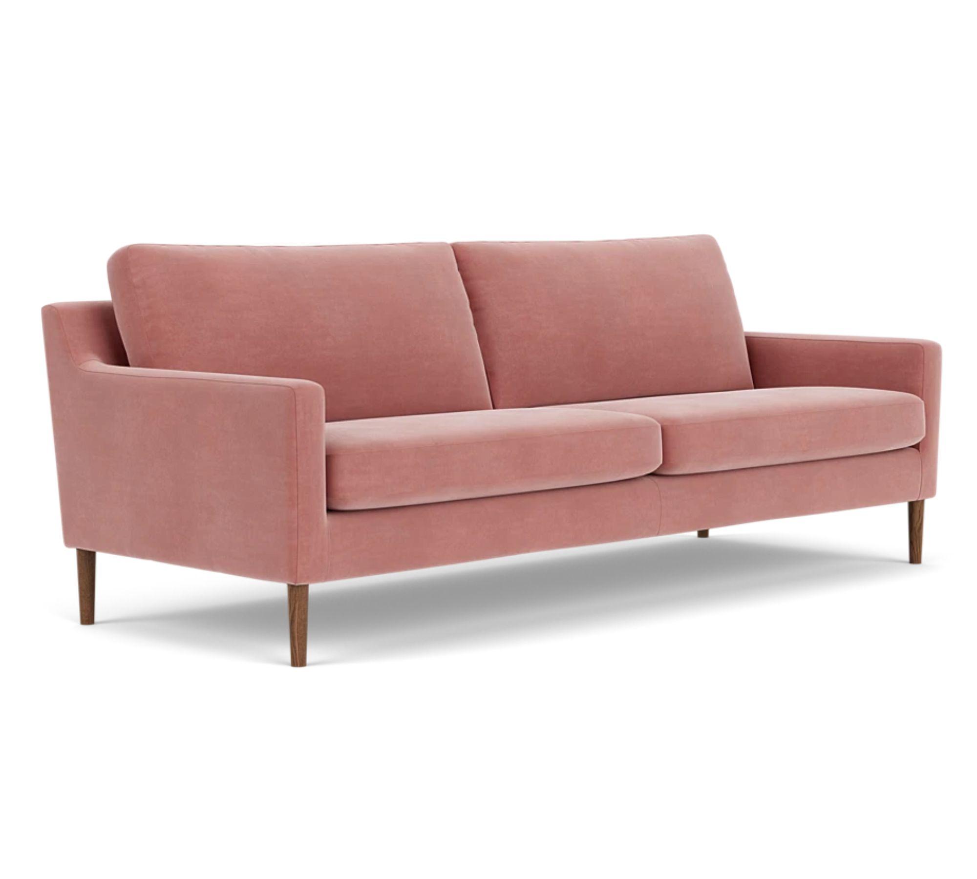 Astha Sofa 3-Sitzer Velour Lux Vintage Rosa 1