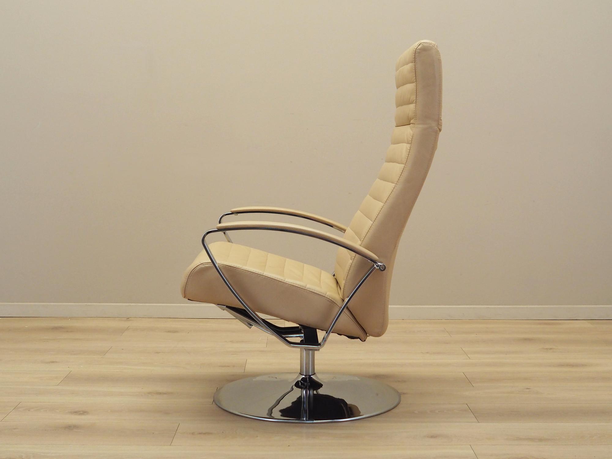 Sessel Leder Hellbraun 1970er Jahre 6