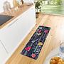Läufer Delicious Kitchen Board Polyester Schwarz / Weiß 2