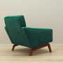Vintage armchair velvet wood dark green 1970s 5