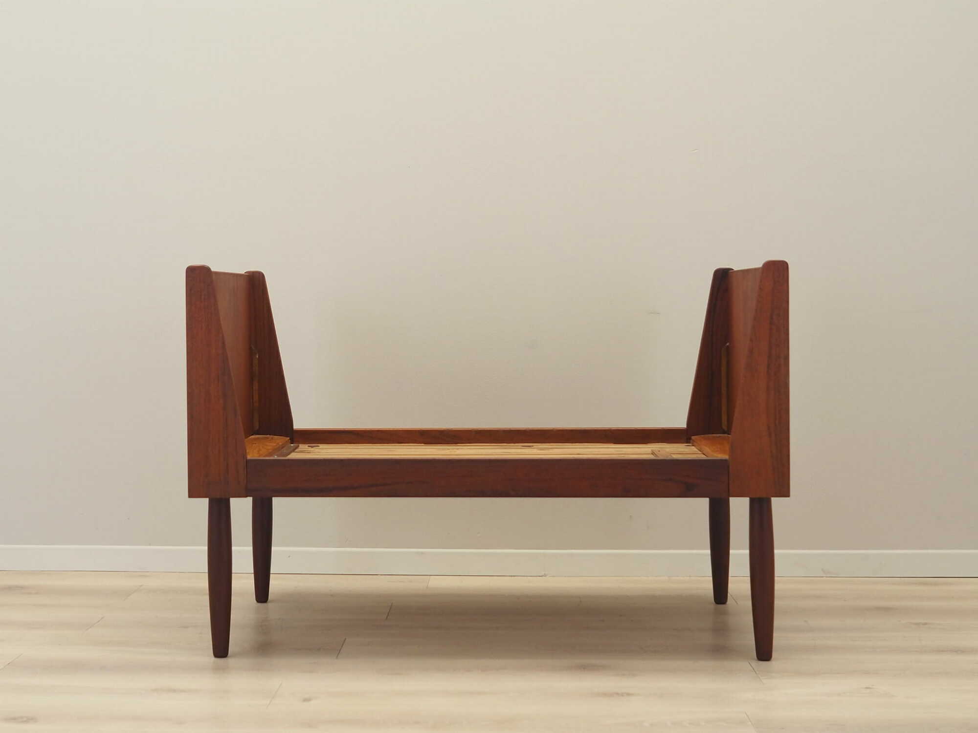 Vintage Bed Teak Wood Brown 1970s 1