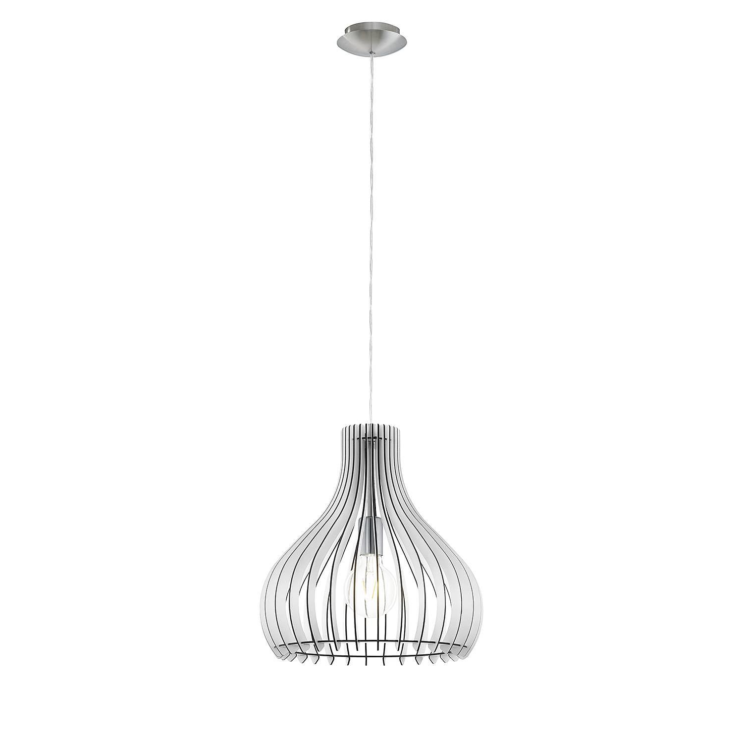 Tindori Pendant Lamp Glass Wood 1-light 3