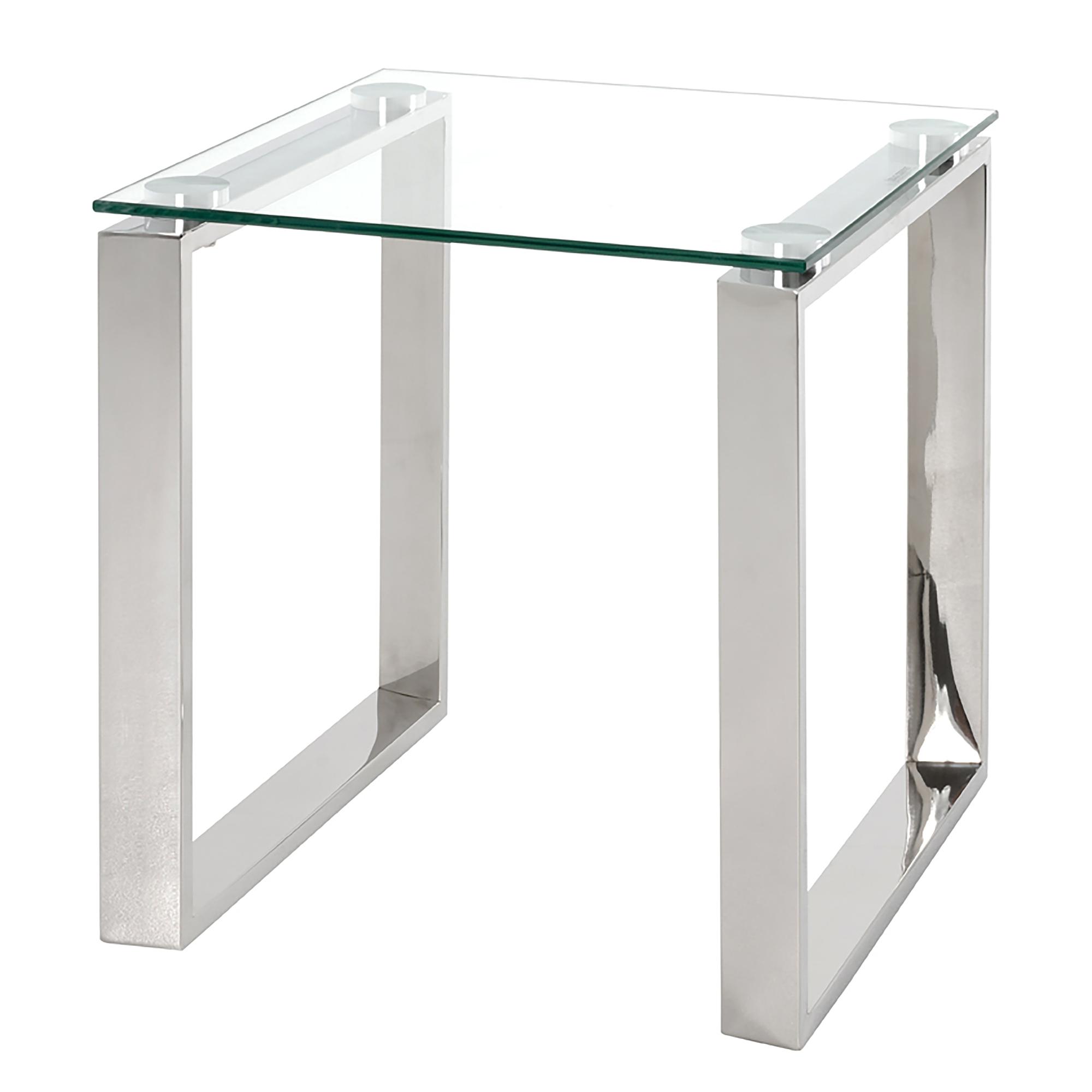 David Side Table Glass Stainless Steel 1