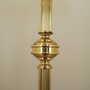 Vintage Stehlampe Metall Textil Gold 1970er Jahre  7