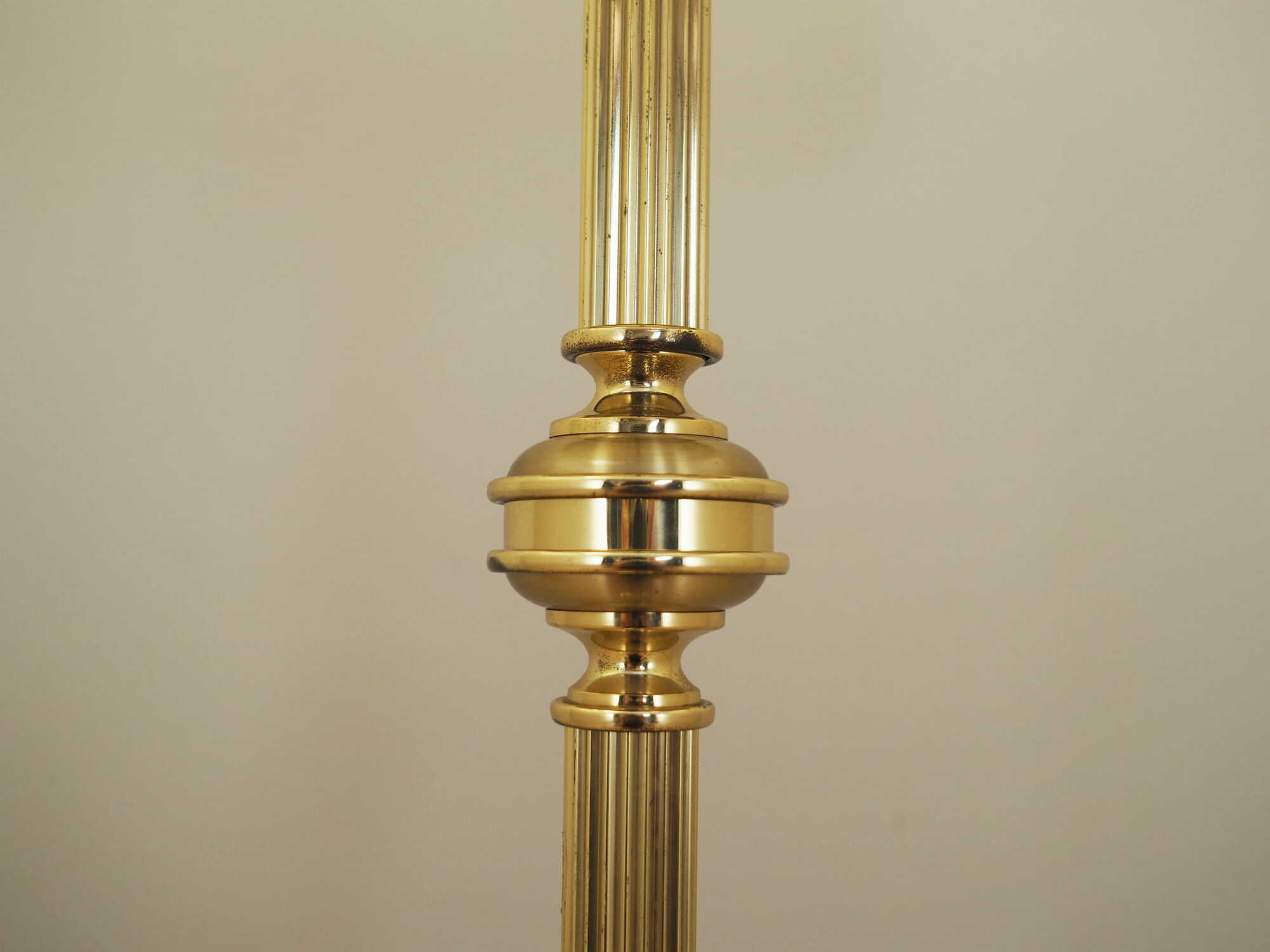 Vintage Floor Lamp Metal Textile Gold 1970s 7