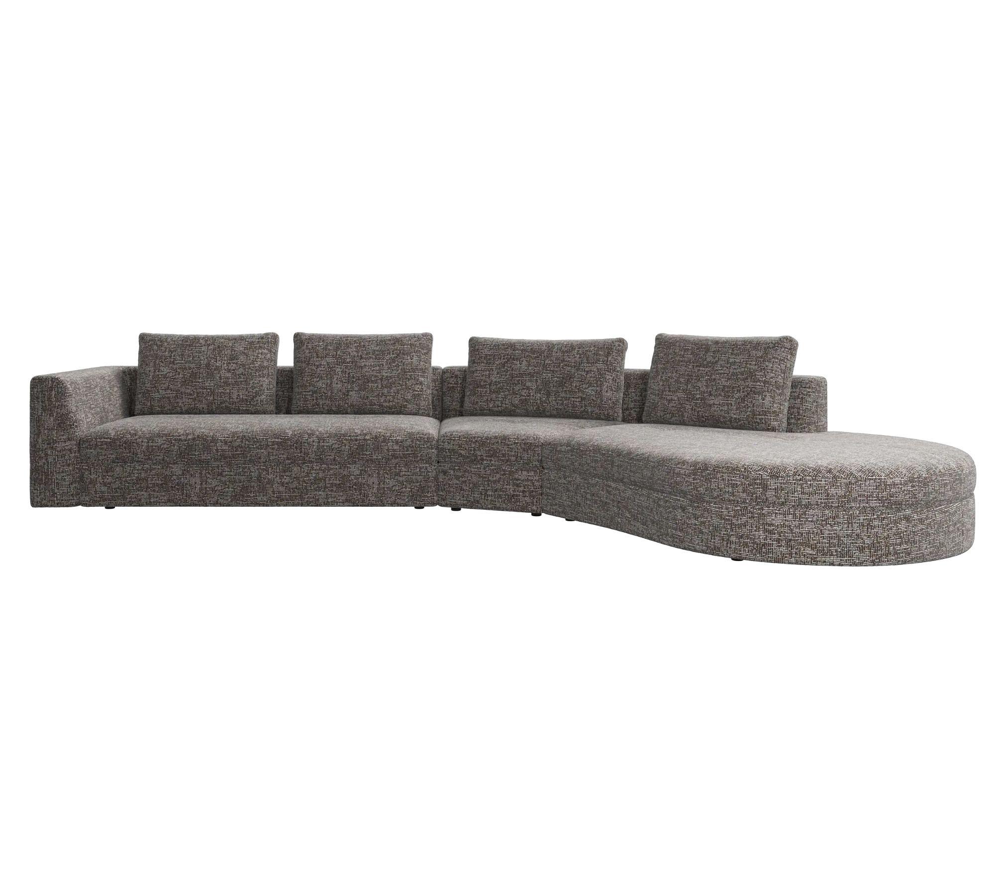 Bergamo Sofa 4-seater Tuscany fabric brown 2