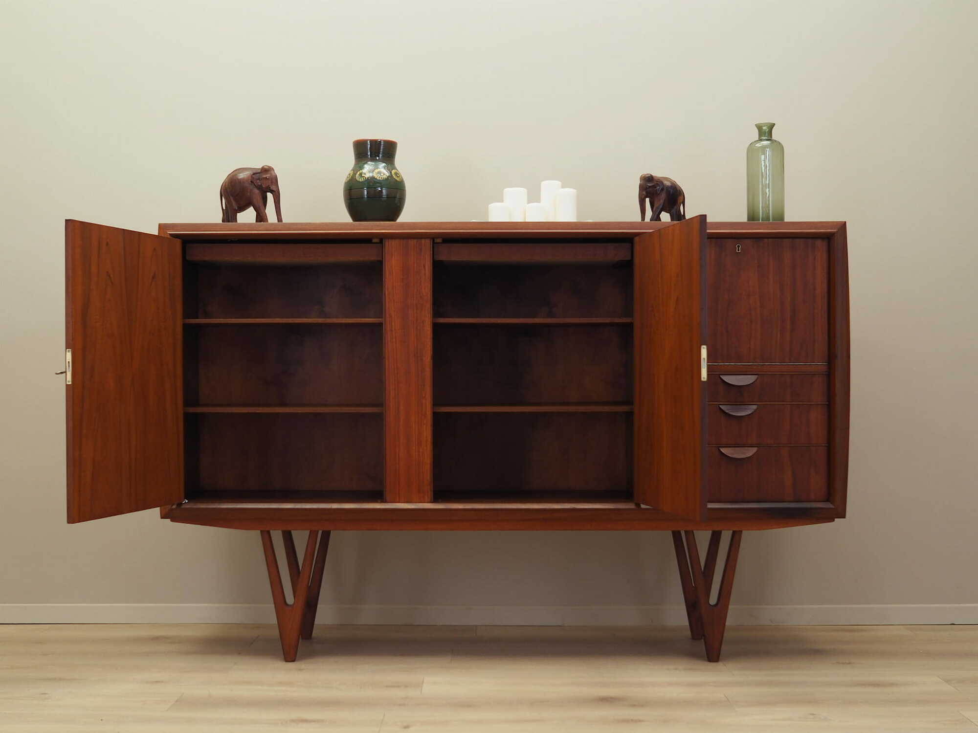 Vintage Sideboard Teak Wood Brown 1960s 2