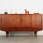 Highboard Teakholz Braun 1970er Jahre  1