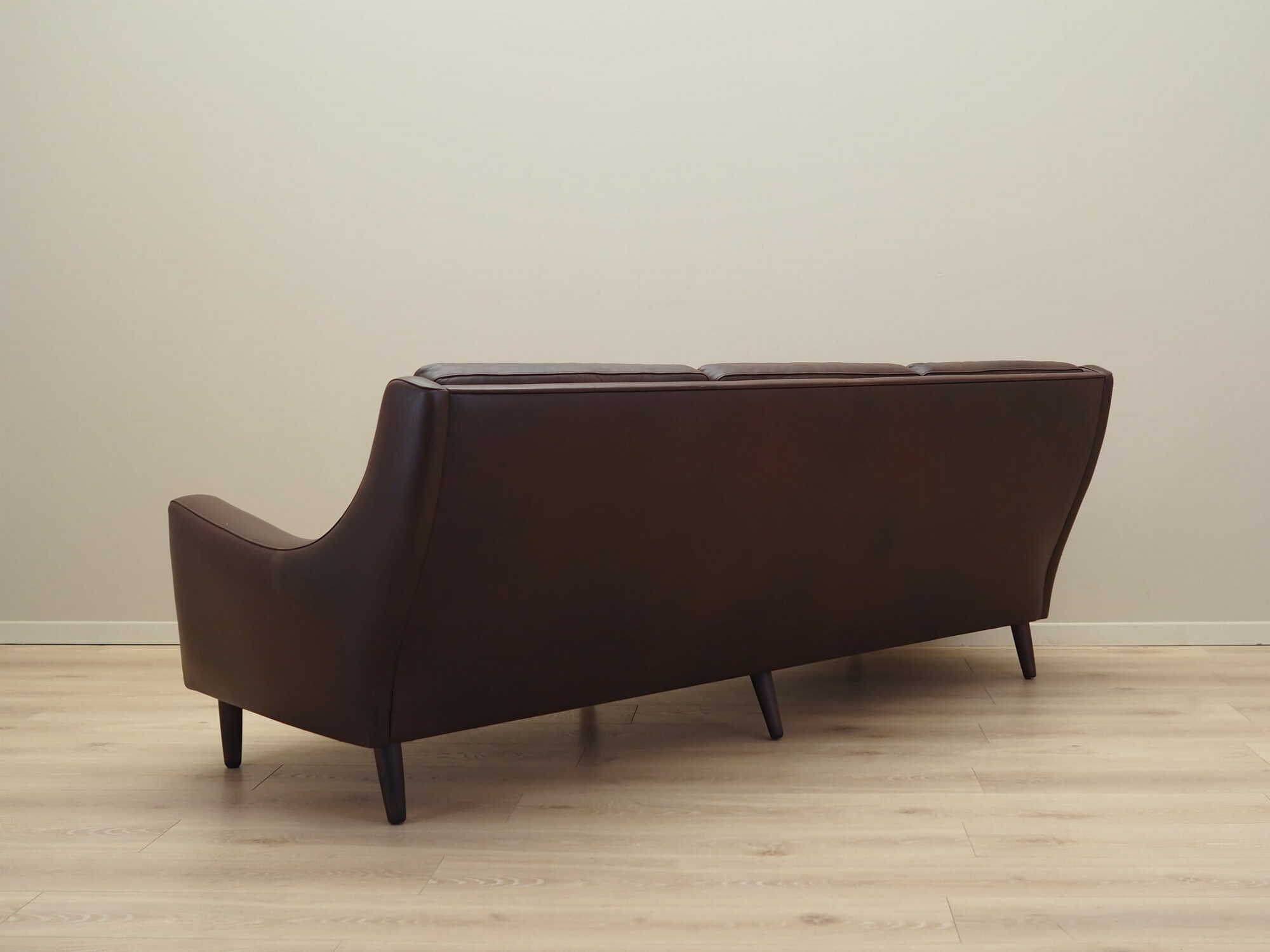 Sofa Leder Braun 1960er Jahre 3