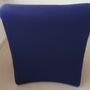 Ess Sessel mit Rollen Baumwolle Holz Blau 3