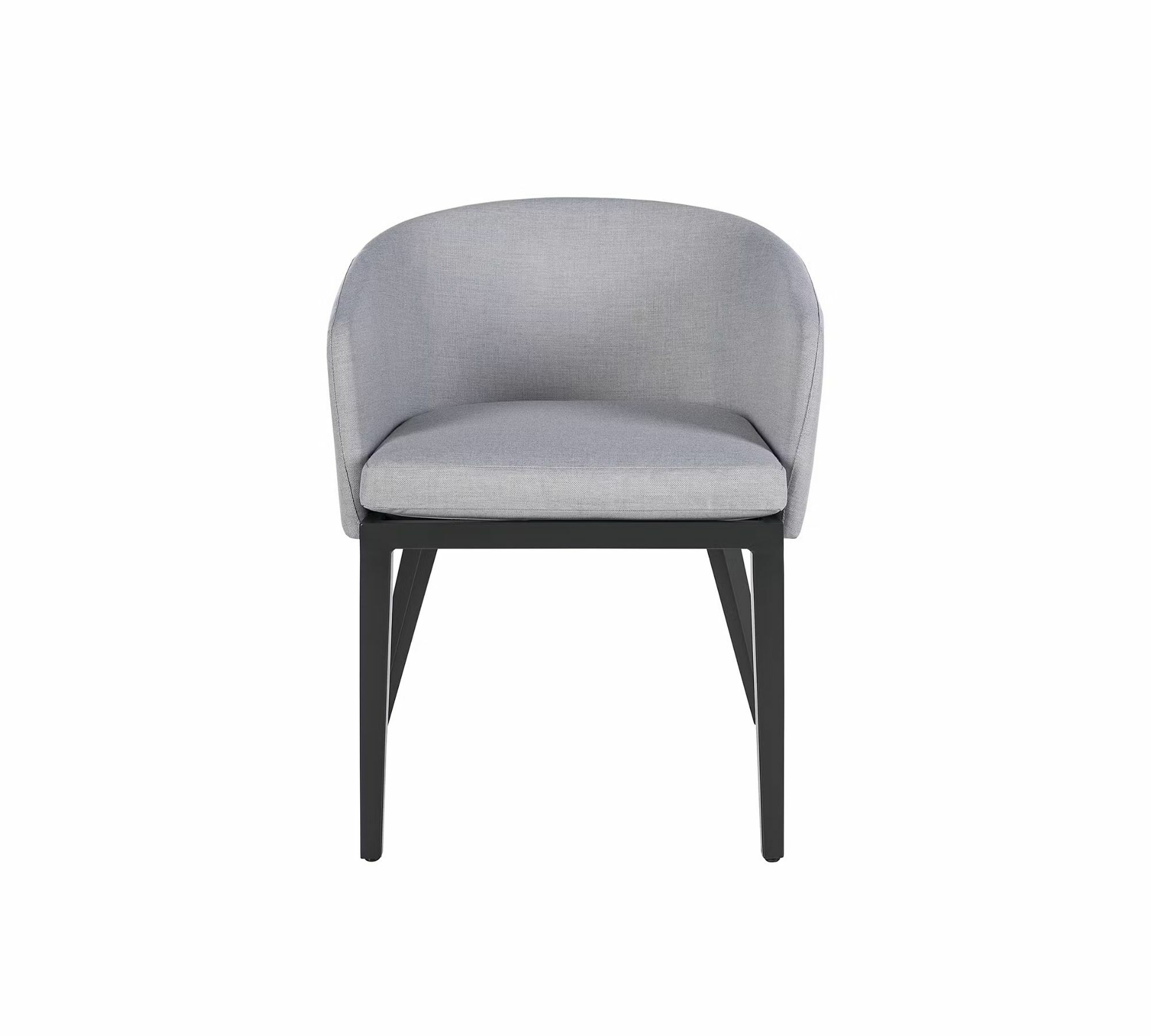 2x Garden cushion chair aluminum powder-coated light grey 2