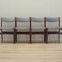 4x Vintage Chairs Mahogany Wood Velvet Grey 1970s 2